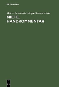 Cover Miete. Handkommentar