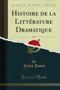 Cover Histoire de la Litterature Dramatique