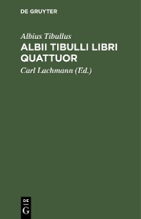 Cover Albii Tibulli libri quattuor