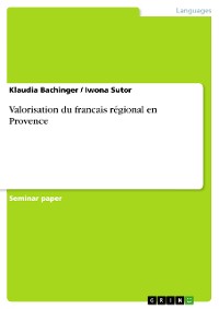 Cover Valorisation du francais régional en Provence
