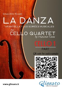 Cover Cello 1 part of "La Danza" tarantella by Rossini for Cello Quartet