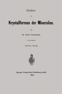 Cover Index der Krystallformen der Mineralien