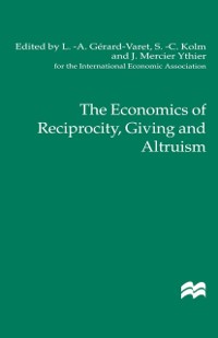 Cover Economics of Reciprocity, Giving and Altruism
