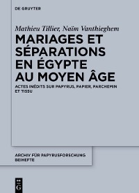 Cover Mariages et séparations en Égypte au Moyen Âge