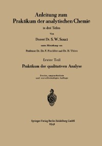 Cover Anleitung zum Praktikum der analytischen Chemie in drei Teilen