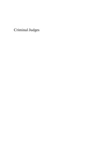 Cover Criminal Judges