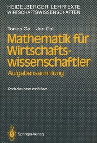 Cover Mathematik für Wirtschaftswissenschaftler