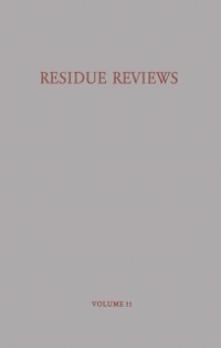 Cover Residue Reviews/Ruckstandsberichte