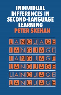 Cover Individual Differences in Second Language Learning