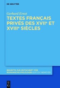 Cover Textes français privés des XVIIe et XVIIIe siècles