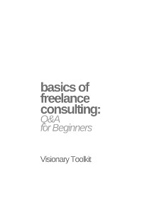 Cover Basics of Freelance Consulting: Q&A for Beginners