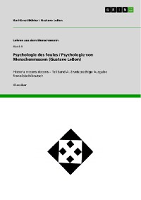 Cover Psychologie des foules / Psychologie von Menschenmassen (Gustave LeBon)