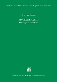 Cover "BESCHEIDEN(HEIT)"