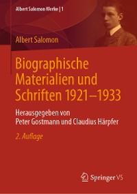 Cover Biographische Materialien und Schriften 1921-1933