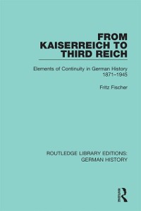 Cover From Kaiserreich to Third Reich