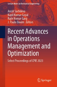 Cover Recent Advances in Operations Management and Optimization
