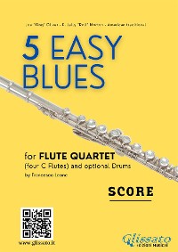 Cover Flute Quartet sheet music "5 Easy Blues" score