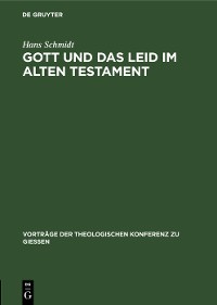 Cover Gott und das Leid im Alten Testament