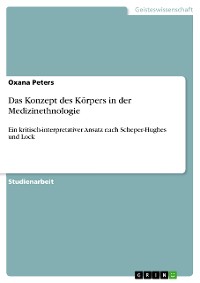 Cover Das Konzept des Körpers in der Medizinethnologie