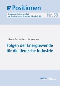 Cover Folgen der Energiewende für die deutsche Industrie