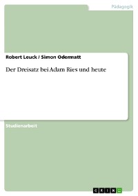 Cover Der Dreisatz bei Adam Ries und heute