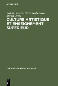 Cover Culture artistique et enseignement supérieur