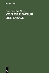 Cover Von der Natur der Dinge