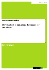 Cover Introduction to Language Resources for Translators