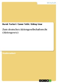 Cover Zum deutschen Aktiengesellschaftsrecht (Aktiengesetz)