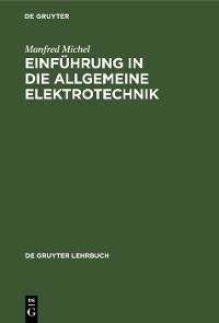 Cover Einführung in die allgemeine Elektrotechnik