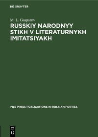 Cover Russkiy narodnyy stikh v literaturnykh imitatsiyakh