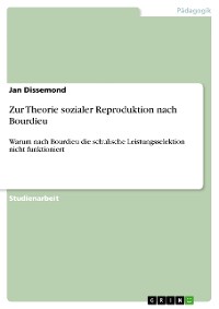 Cover Zur Theorie sozialer Reproduktion nach Bourdieu