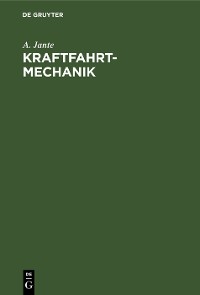 Cover Kraftfahrt-Mechanik