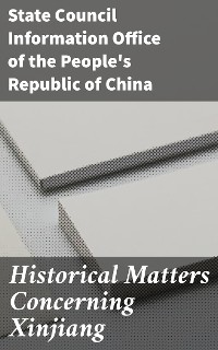 Cover Historical Matters Concerning Xinjiang