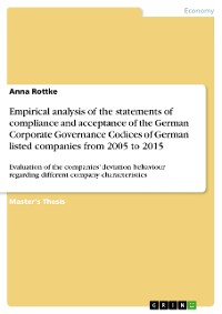 Cover Empirical analysis of the statements of compliance and acceptance of the German Corporate Governance Codices of German listed companies from 2005 to 2015