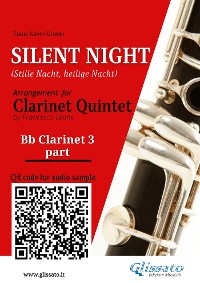Cover Bb Clarinet 3 part of "Silent Night" for Clarinet Quintet/Ensemble