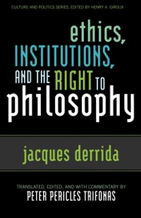 Cover Ethics, Institutions, and the Right to Philosophy