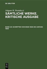 Cover Schriften von Ende 1806 bis Anfang 1808