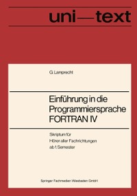 Cover Einführung in die Programmiersprache FORTRAN IV