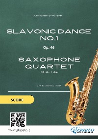 Cover Saxophone Quartet: Slavonic Dance no.1 by Dvořák (score)