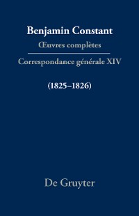 Cover Correspondance générale 1825–1826