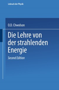Cover Die Lehre von der strahlenden Energie