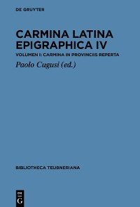 Cover Carmina Latina Epigraphica IV