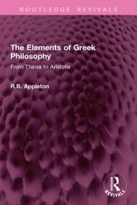 Cover Elements of Greek Philosophy