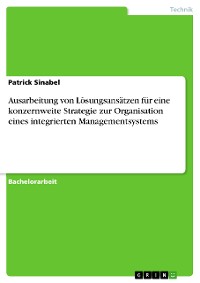 Cover Ausarbeitung von Lösungsansätzen für eine konzernweite Strategie zur Organisation eines integrierten Managementsystems