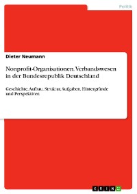 Cover Nonprofit-Organisationen. Verbandswesen in der Bundesrepublik Deutschland