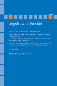Cover Linguistische Berichte Heft 274