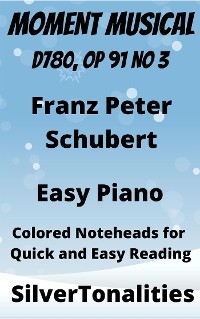 Cover Moment Musical Easy Piano Sheet Music with Colored Notation