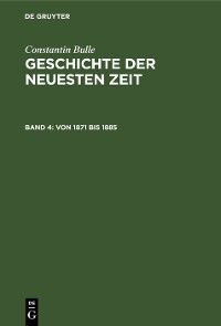 Cover Von 1871 bis 1885