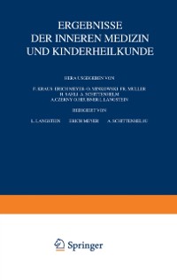 Cover Ergebnisse der inneren Medizin und Kinderheilkunde